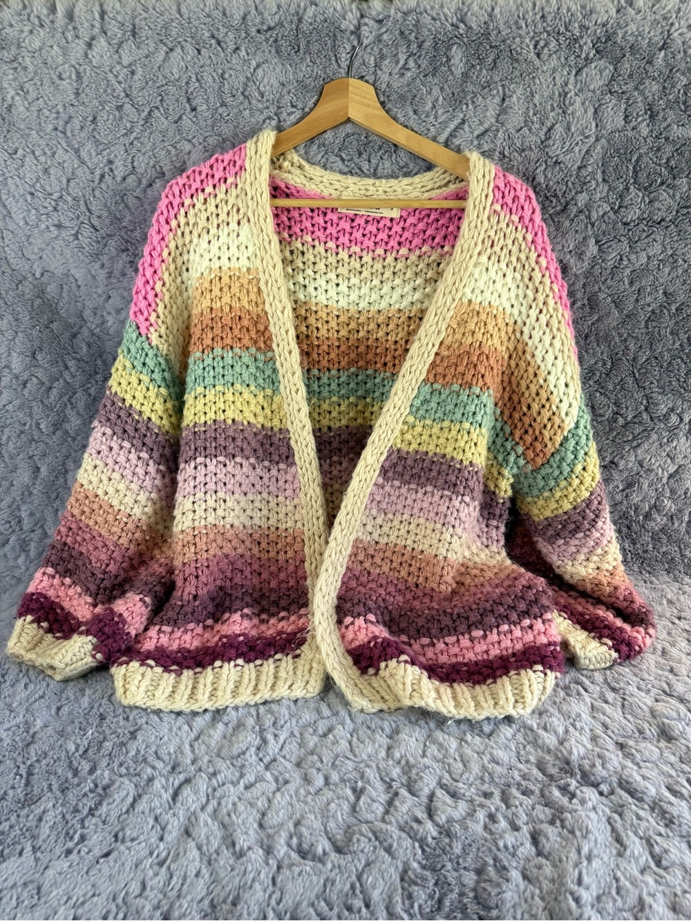 Three Birds Nest | Wrapped in Color Chunky Cardigan Sweater | S